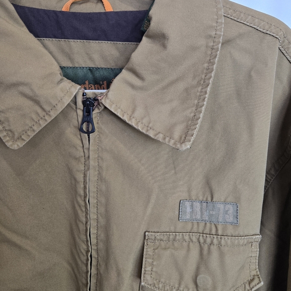 Timberland Work Jacket Unisex Earth Canvas Light Brown Military Men's XL - Picture 4 of 6